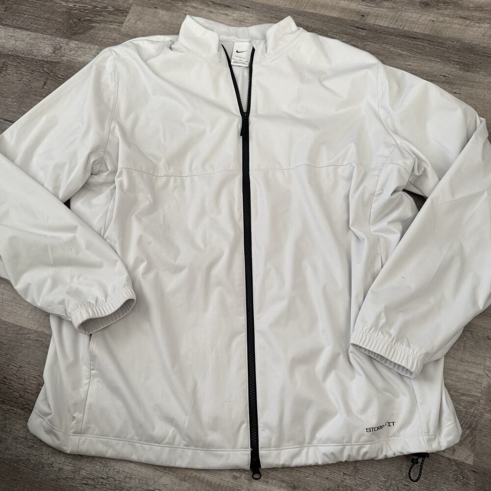 NIKE Storm-FIT Jacket Mens 2XL Gray Full Zip Windbreaker Golf Rain DA2867-025